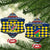 Namibia Christmas Ceramic Ornament with Blue-Yellow Diamond Pattern, Coat of Arms, and Flag Map Motif - Wonder Print Shop