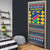 Namibia Christmas Door Cover with Blue-Yellow Diamond Pattern, Coat of Arms, and Flag Map Motif - Wonder Print Shop