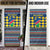 Namibia Christmas Door Cover with Blue-Yellow Diamond Pattern, Coat of Arms, and Flag Map Motif - Wonder Print Shop