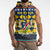 Namibia Christmas Sleeveless Zip Hoodie with Blue-Yellow Diamond Pattern, Coat of Arms, and Flag Map Motif - Wonder Print Shop