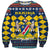 Namibia Christmas Sweatshirt with Blue-Yellow Diamond Pattern, Coat of Arms, and Flag Map Motif - Wonder Print Shop
