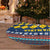 Namibia Christmas Tree Skirt with Blue-Yellow Diamond Pattern, Coat of Arms, and Flag Map Motif - Wonder Print Shop