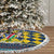 Namibia Christmas Tree Skirt with Blue-Yellow Diamond Pattern, Coat of Arms, and Flag Map Motif - Wonder Print Shop