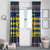 Namibia Christmas Window Curtain with Blue-Yellow Diamond Pattern, Coat of Arms, and Flag Map Motif - Wonder Print Shop
