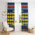 Namibia Christmas Window Curtain with Blue-Yellow Diamond Pattern, Coat of Arms, and Flag Map Motif - Wonder Print Shop