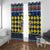 Namibia Christmas Window Curtain with Blue-Yellow Diamond Pattern, Coat of Arms, and Flag Map Motif - Wonder Print Shop