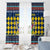 Namibia Christmas Window Curtain with Blue-Yellow Diamond Pattern, Coat of Arms, and Flag Map Motif - Wonder Print Shop