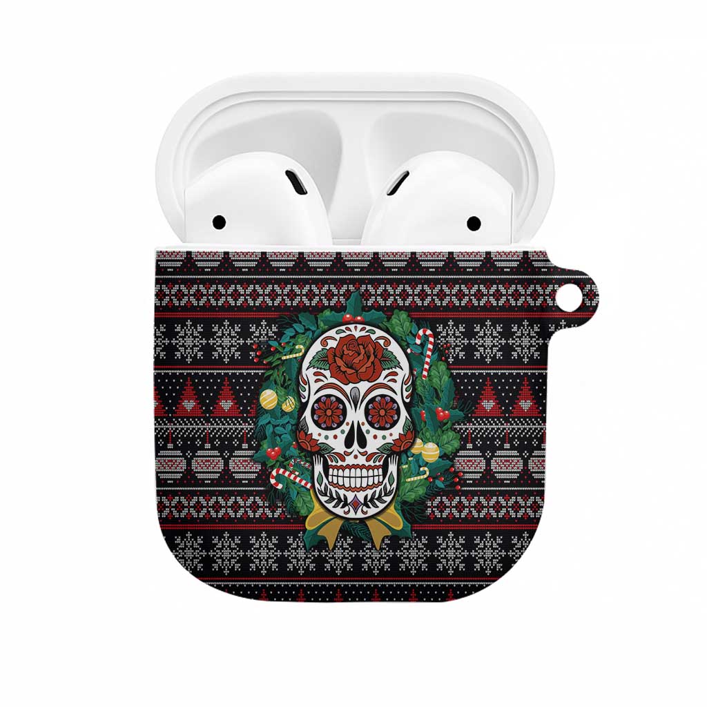Skull Christmas AirPods Case Xmas Holiday Patterns - Wonder Print Shop