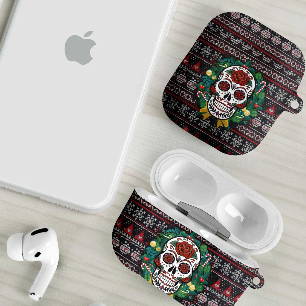 Skull Christmas AirPods Case Xmas Holiday Patterns - Wonder Print Shop