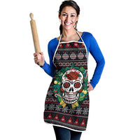 Skull Christmas Apron Xmas Holiday Patterns - Wonder Print Shop