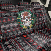 Skull Christmas Back Car Seat Cover Xmas Holiday Patterns - Wonder Print Shop
