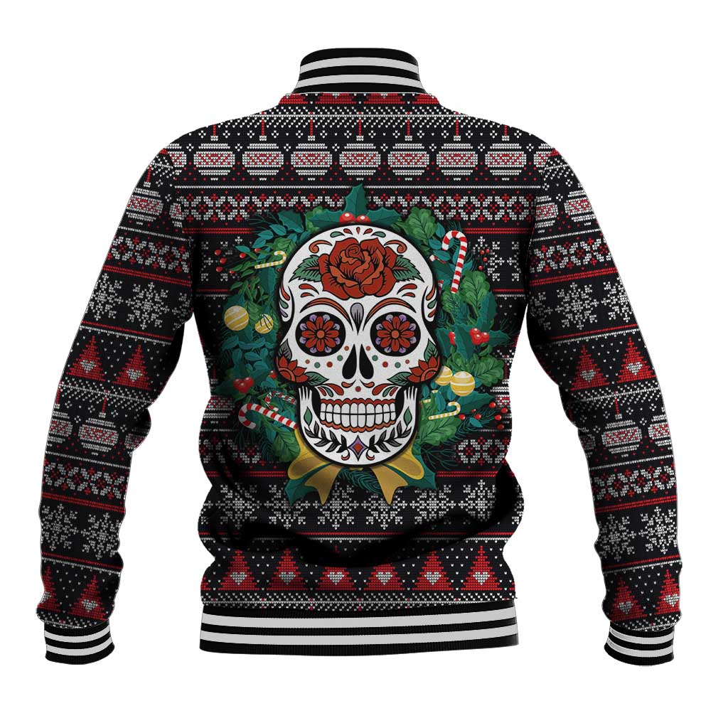 Skull Christmas Baseball Jacket Xmas Holiday Patterns - Wonder Print Shop