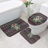 Skull Christmas Bathroom Set Xmas Holiday Patterns - Wonder Print Shop