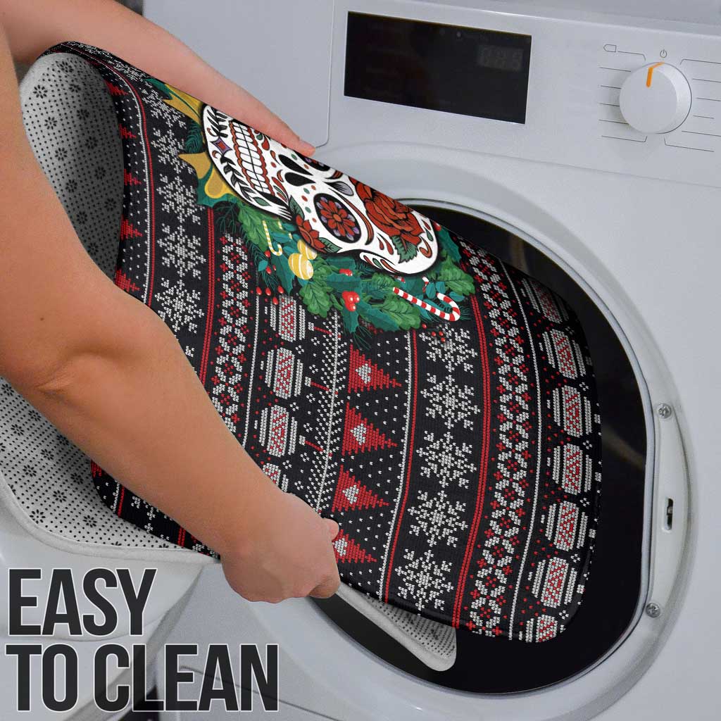 Skull Christmas Bathroom Set Xmas Holiday Patterns - Wonder Print Shop