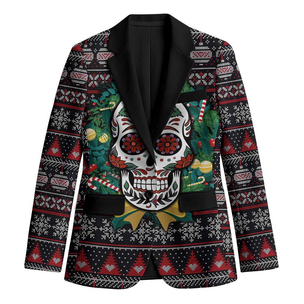 Skull Christmas Blazer Xmas Holiday Patterns - Wonder Print Shop