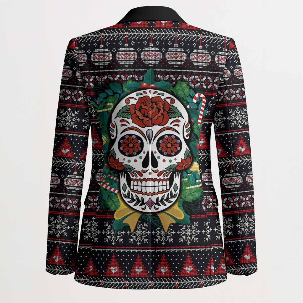 Skull Christmas Blazer Xmas Holiday Patterns - Wonder Print Shop