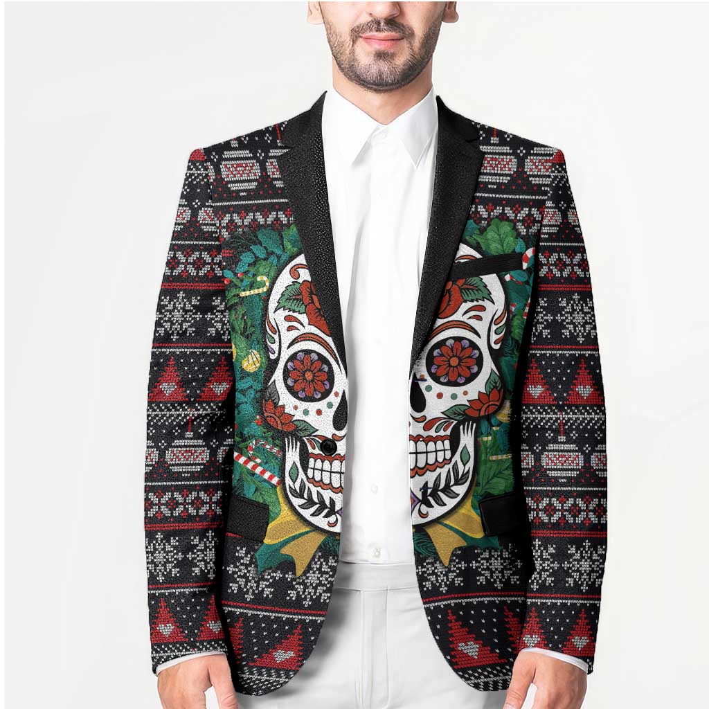 Skull Christmas Blazer Xmas Holiday Patterns - Wonder Print Shop