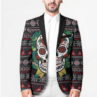 Skull Christmas Blazer Xmas Holiday Patterns - Wonder Print Shop