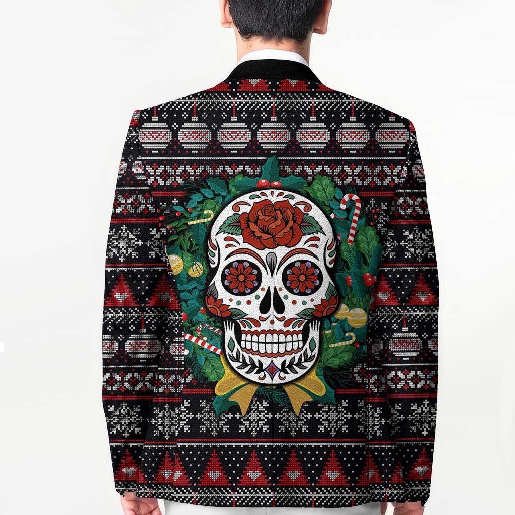 Skull Christmas Blazer Xmas Holiday Patterns - Wonder Print Shop