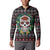 Skull Christmas Button Sweatshirt Xmas Holiday Patterns - Wonder Print Shop
