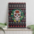 Skull Christmas Canvas Wall Art Xmas Holiday Patterns - Wonder Print Shop