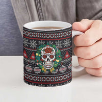 Skull Christmas Ceramic Mug Xmas Holiday Patterns - Wonder Print Shop