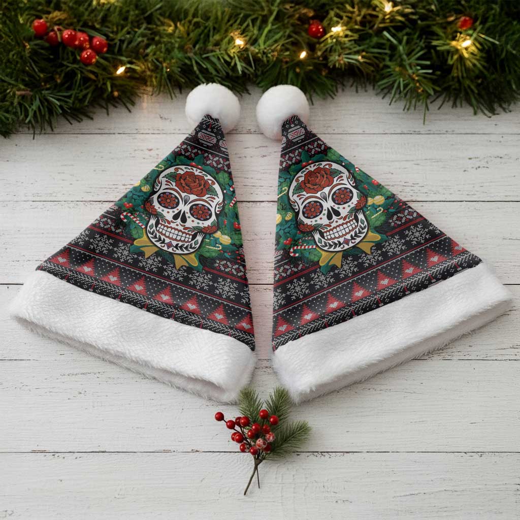 Skull Christmas Santa Hat Xmas Holiday Patterns - Wonder Print Shop