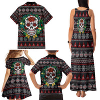 Skull Christmas Family Matching Tank Maxi Dress and Hawaiian Shirt Xmas Holiday Patterns - Wonder Print Shop