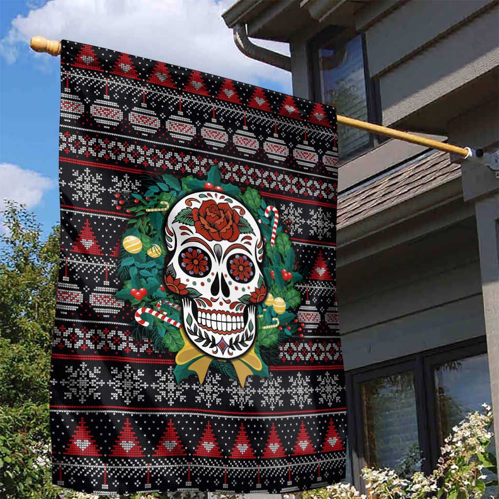 Skull Christmas Garden Flag Xmas Holiday Patterns - Wonder Print Shop