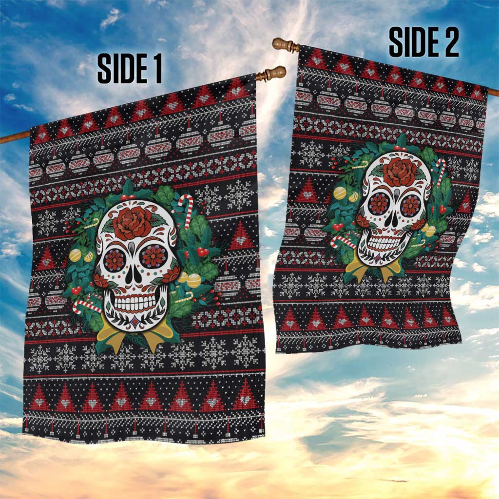 Skull Christmas Garden Flag Xmas Holiday Patterns - Wonder Print Shop