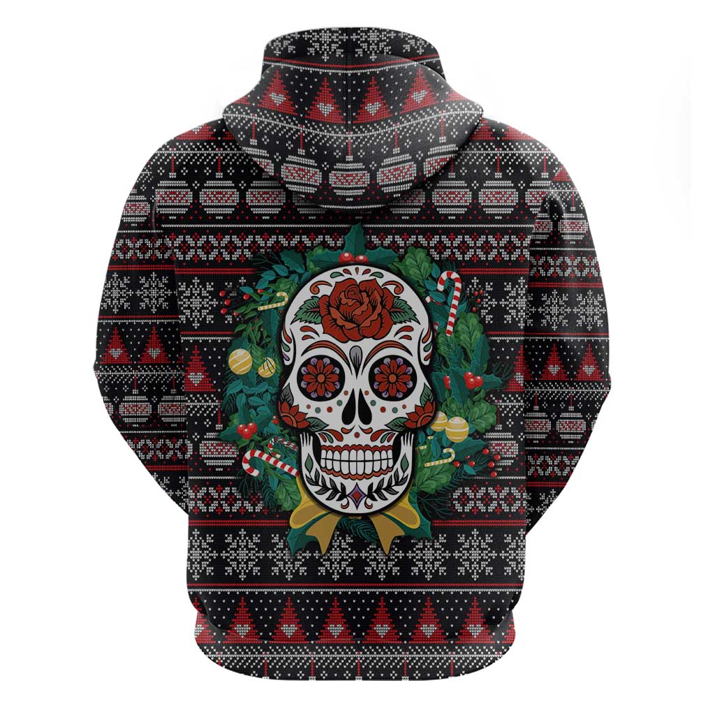 Skull Christmas Hoodie Xmas Holiday Patterns - Wonder Print Shop