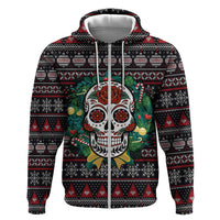 Skull Christmas Hoodie Xmas Holiday Patterns - Wonder Print Shop