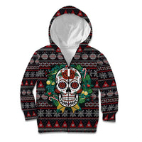 Skull Christmas Kid Hoodie Xmas Holiday Patterns - Wonder Print Shop