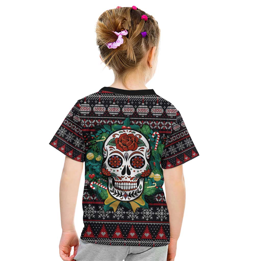 Skull Christmas Kid T Shirt Xmas Holiday Patterns - Wonder Print Shop