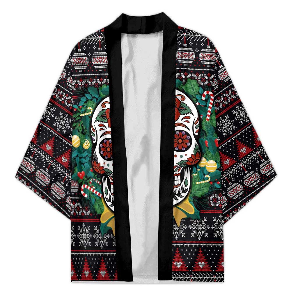 Skull Christmas Kimono Xmas Holiday Patterns - Wonder Print Shop