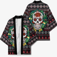 Skull Christmas Kimono Xmas Holiday Patterns - Wonder Print Shop