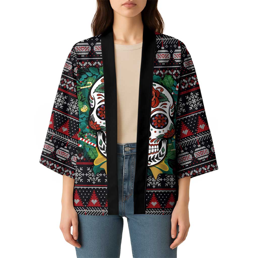 Skull Christmas Kimono Xmas Holiday Patterns - Wonder Print Shop