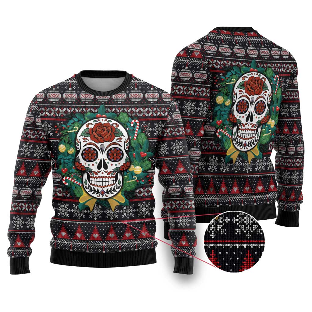 Skull Christmas Ugly Christmas Sweater Xmas Holiday Patterns - Wonder Print Shop
