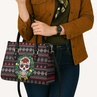 Skull Christmas Leather Bag Xmas Holiday Patterns - Wonder Print Shop