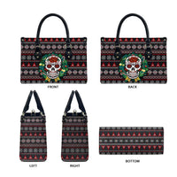 Skull Christmas Leather Bag Xmas Holiday Patterns - Wonder Print Shop