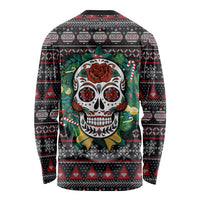 Skull Christmas Long Sleeve Shirt Xmas Holiday Patterns - Wonder Print Shop