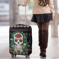 Skull Christmas Luggage Cover Xmas Holiday Patterns - Wonder Print Shop