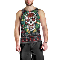 Skull Christmas Men Tank Top Xmas Holiday Patterns - Wonder Print Shop