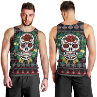 Skull Christmas Men Tank Top Xmas Holiday Patterns - Wonder Print Shop