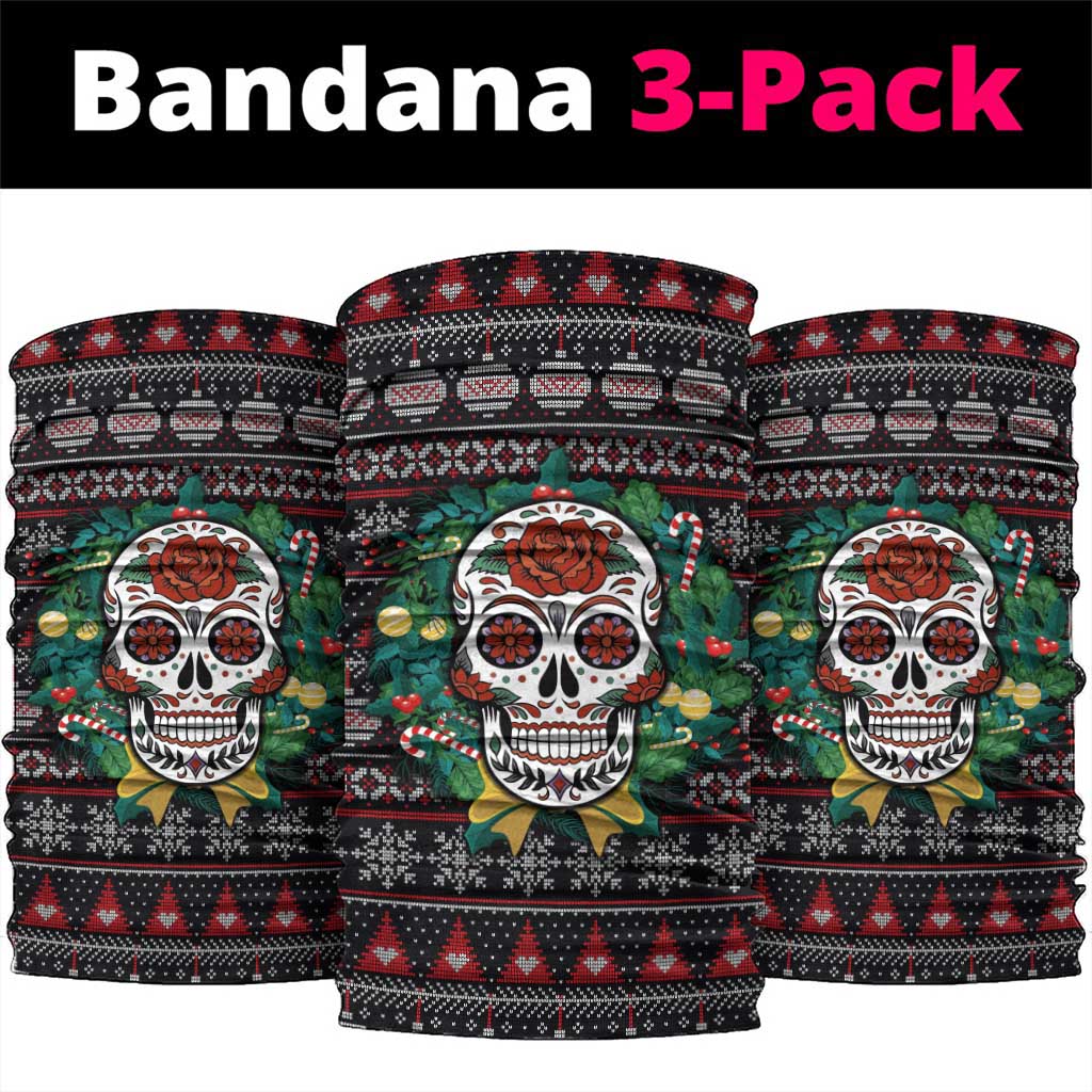 Skull Christmas Neck Gaiter Xmas Holiday Patterns - Wonder Print Shop