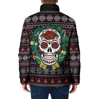 Skull Christmas Padded Jacket Xmas Holiday Patterns - Wonder Print Shop