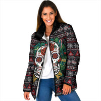 Skull Christmas Padded Jacket Xmas Holiday Patterns - Wonder Print Shop