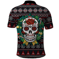 Skull Christmas Polo Shirt Xmas Holiday Patterns - Wonder Print Shop