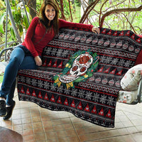 Skull Christmas Quilt Xmas Holiday Patterns - Wonder Print Shop