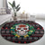 Skull Christmas Round Carpet Xmas Holiday Patterns - Wonder Print Shop